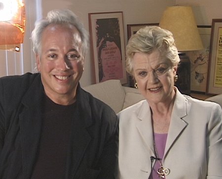 Director Rick McKay with actor Angela Lansbury at L.A.'s Universal Studios for the filming of 