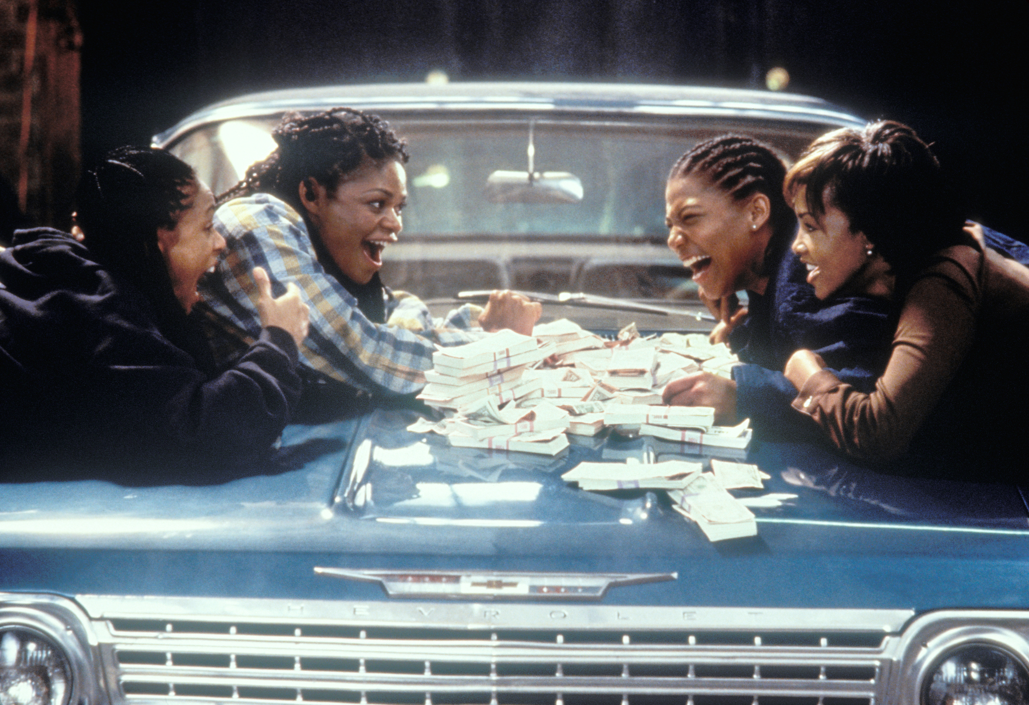 Still of Vivica A. Fox, Jada Pinkett Smith, Queen Latifah and Kimberly Elise in Set It Off (1996)