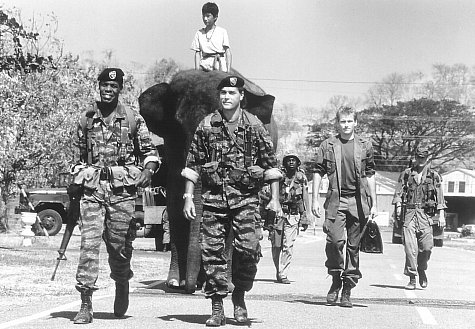 Still of Danny Glover, Ray Liotta, Denis Leary, Corin Nemec, Doug E. Doug and Dinh Thien Le in Operation Dumbo Drop (1995)