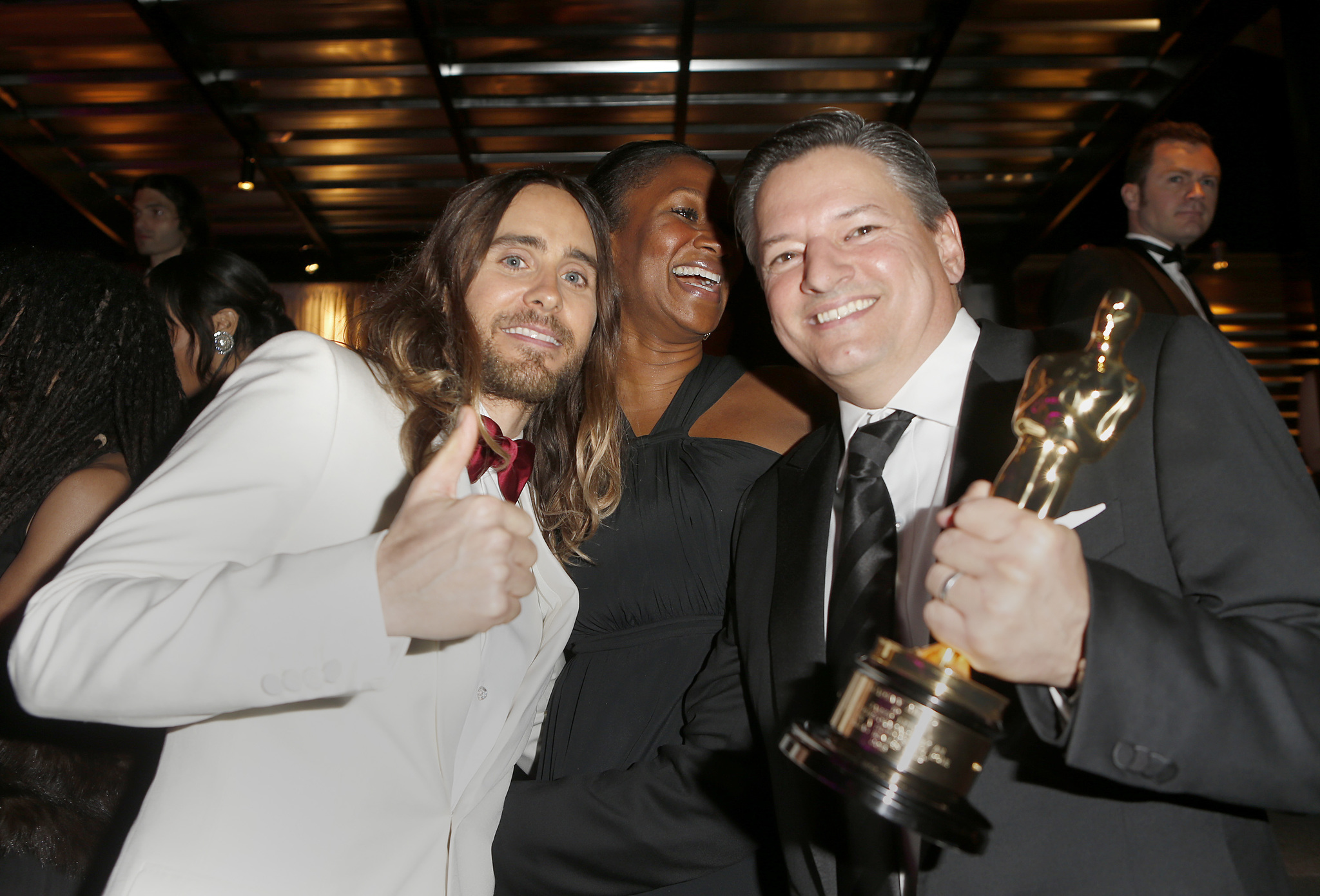 Jared Leto, Nicole Avant and Ted Sarandos