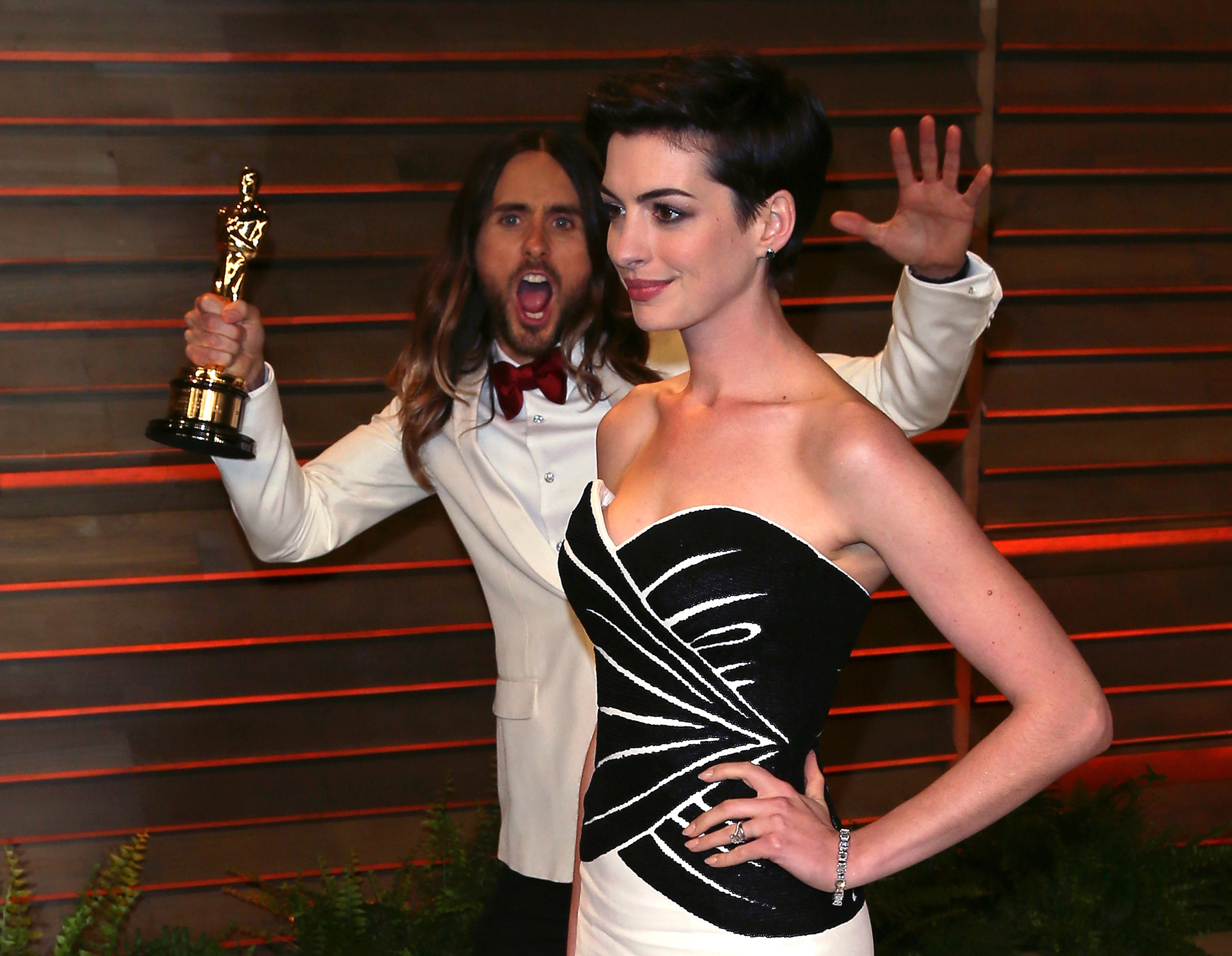 Jared Leto and Anne Hathaway