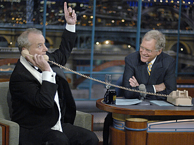 Still of Bill Murray and David Letterman in Late Show with David Letterman (1993)