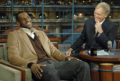 Still of David Letterman and LeBron James in Late Show with David Letterman (1993)