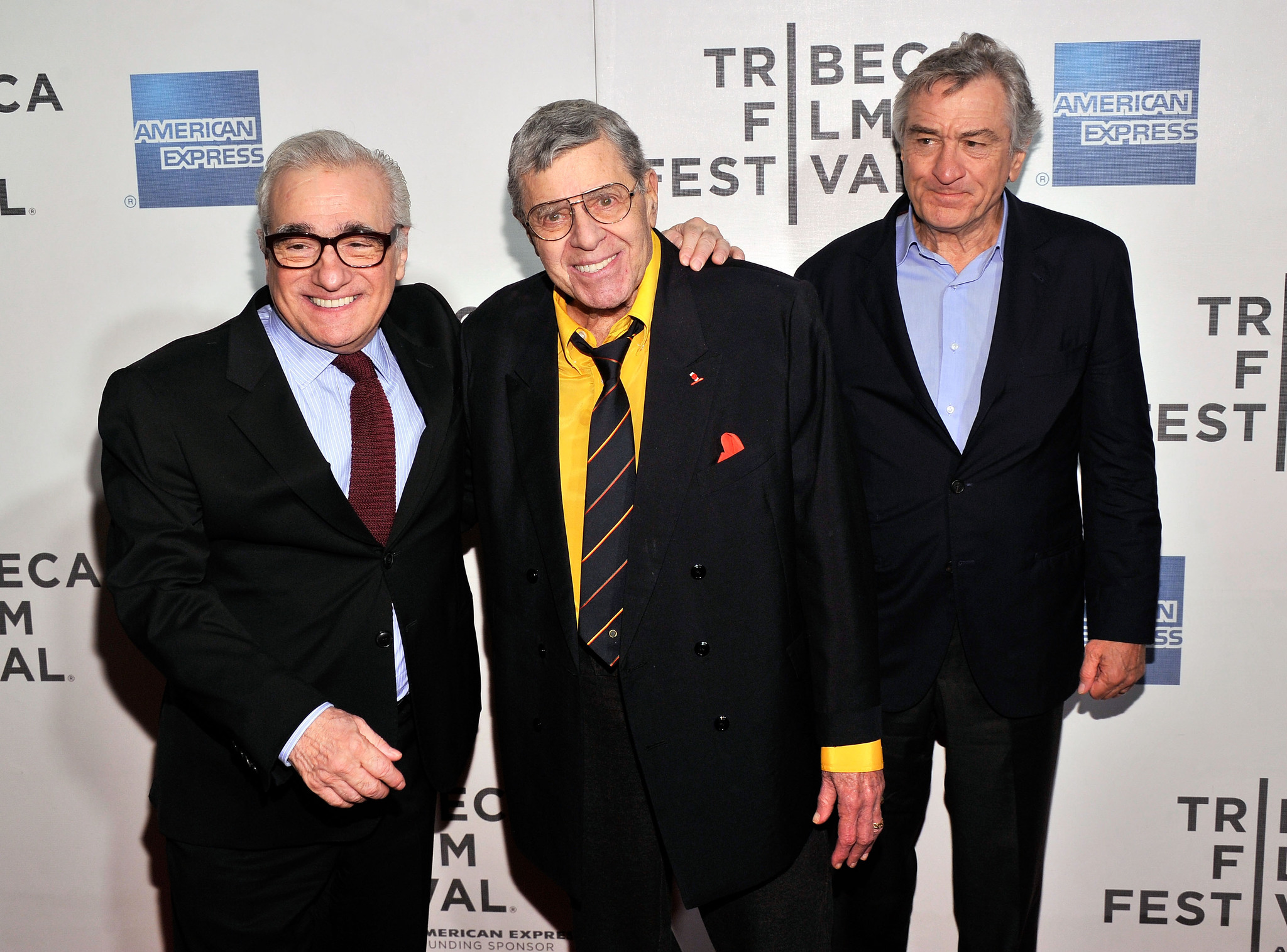 Robert De Niro, Martin Scorsese and Jerry Lewis at event of The King of Comedy (1982)