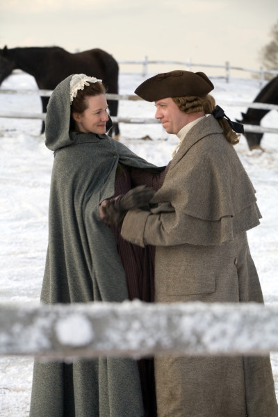 Still of Laura Linney and Paul Giamatti in John Adams (2008)