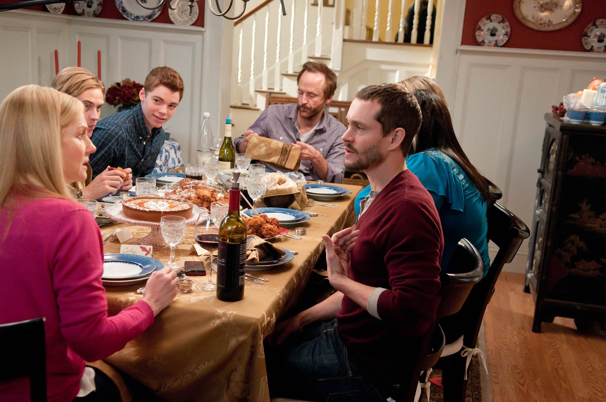 Still of Laura Linney, Hugh Dancy, John Benjamin Hickey, Gabriel Basso and Boyd Holbrook in The Big C (2010)