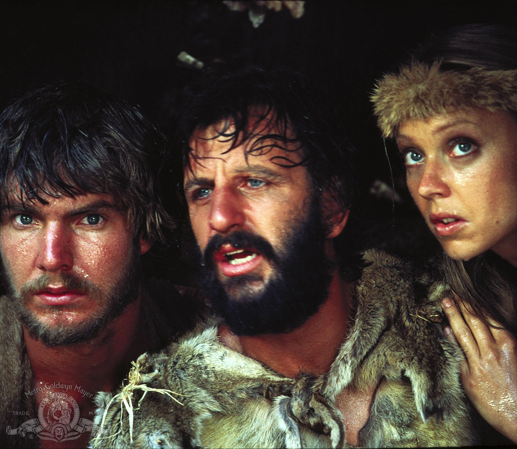 Still of Dennis Quaid, Shelley Long and Ringo Starr in Caveman (1981)