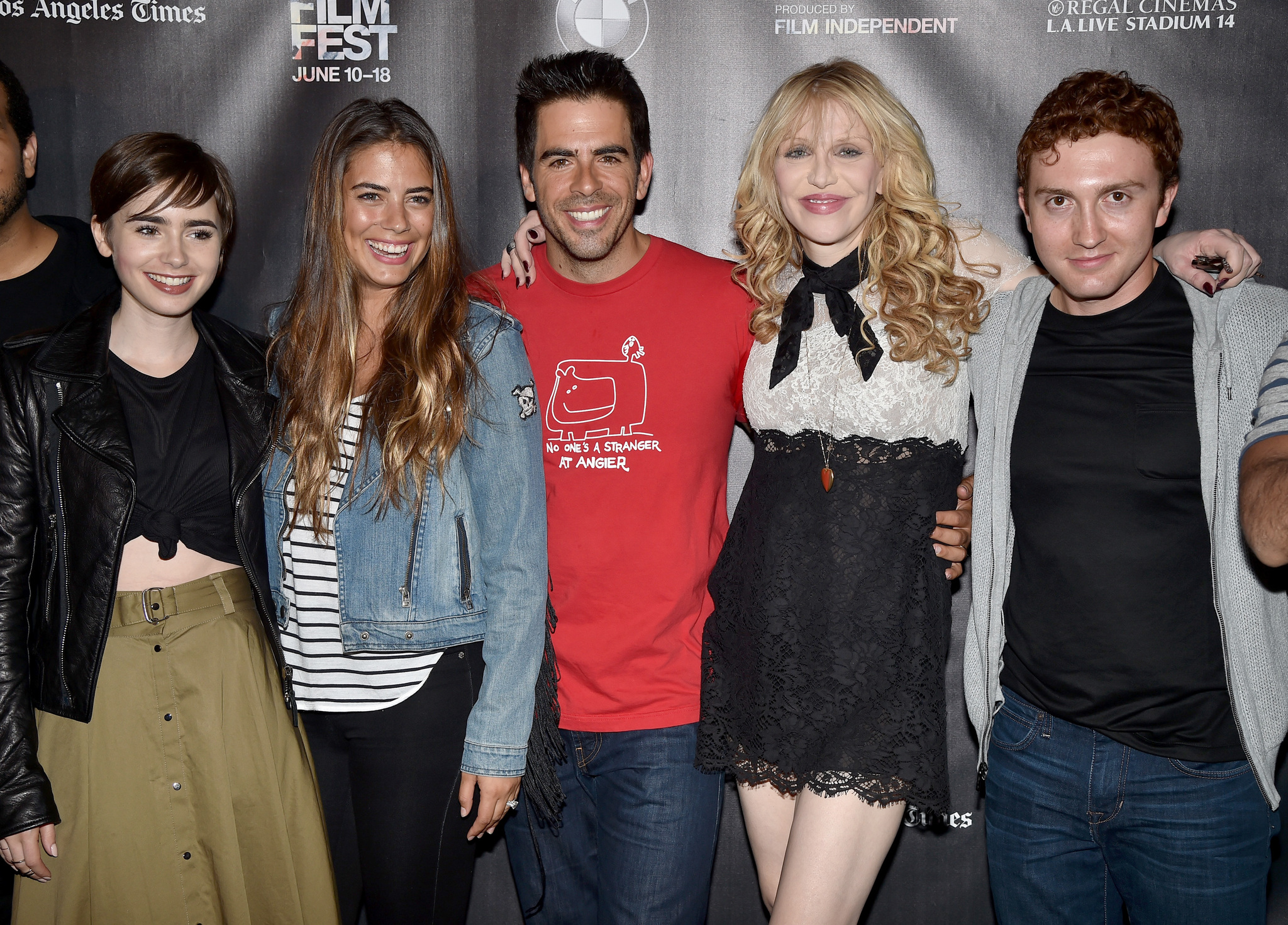 Courtney Love, Eli Roth, Daryl Sabara, Lily Collins and Lorenza Izzo