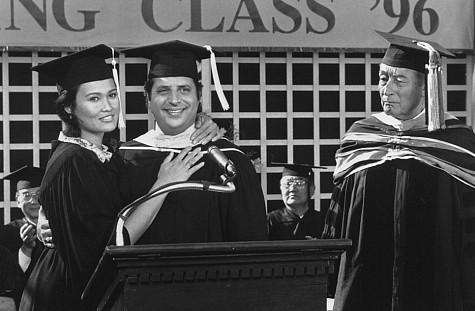 Still of Tia Carrere, Jon Lovitz and John Neville in High School High (1996)