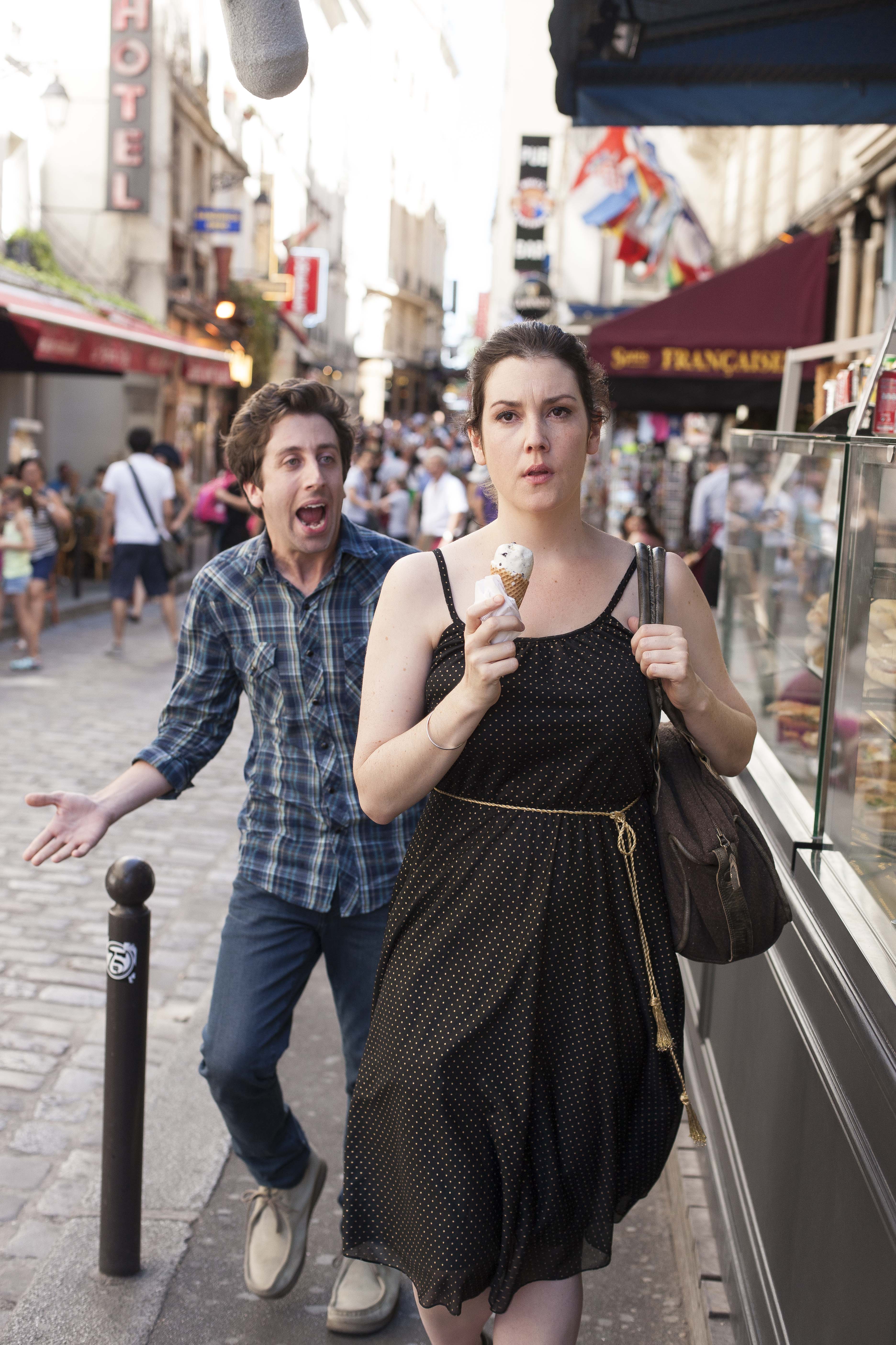 Still of Melanie Lynskey and Simon Helberg in We'll Never Have Paris (2014)