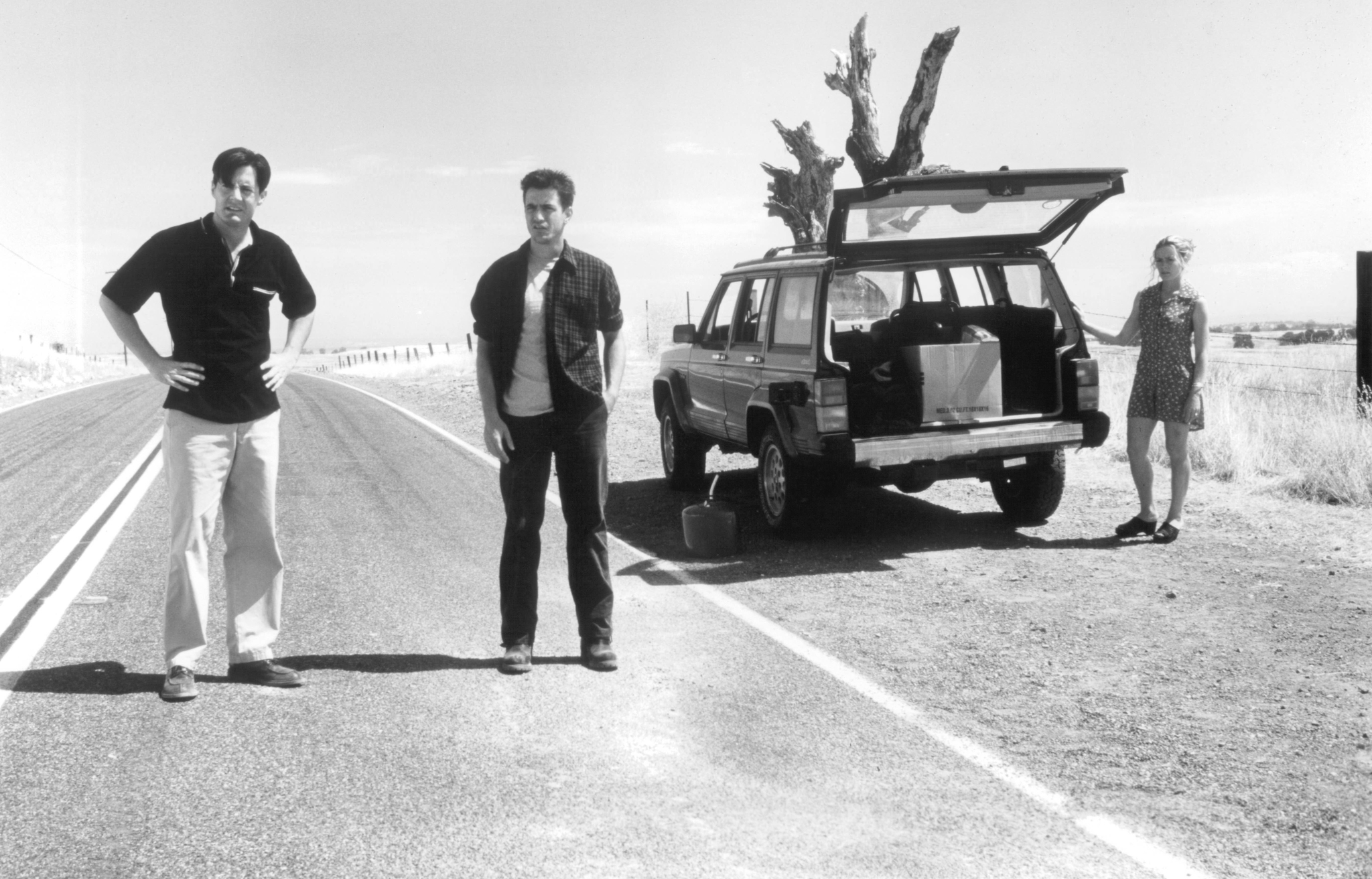 Still of Elisabeth Shue, Dermot Mulroney and Kyle MacLachlan in The Trigger Effect (1996)