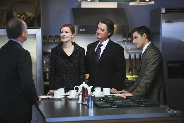 Still of Kyle MacLachlan, Marcia Cross, Shawn Pyfrom and David Grant Wright in Nusivylusios namu seimininkes (2004)