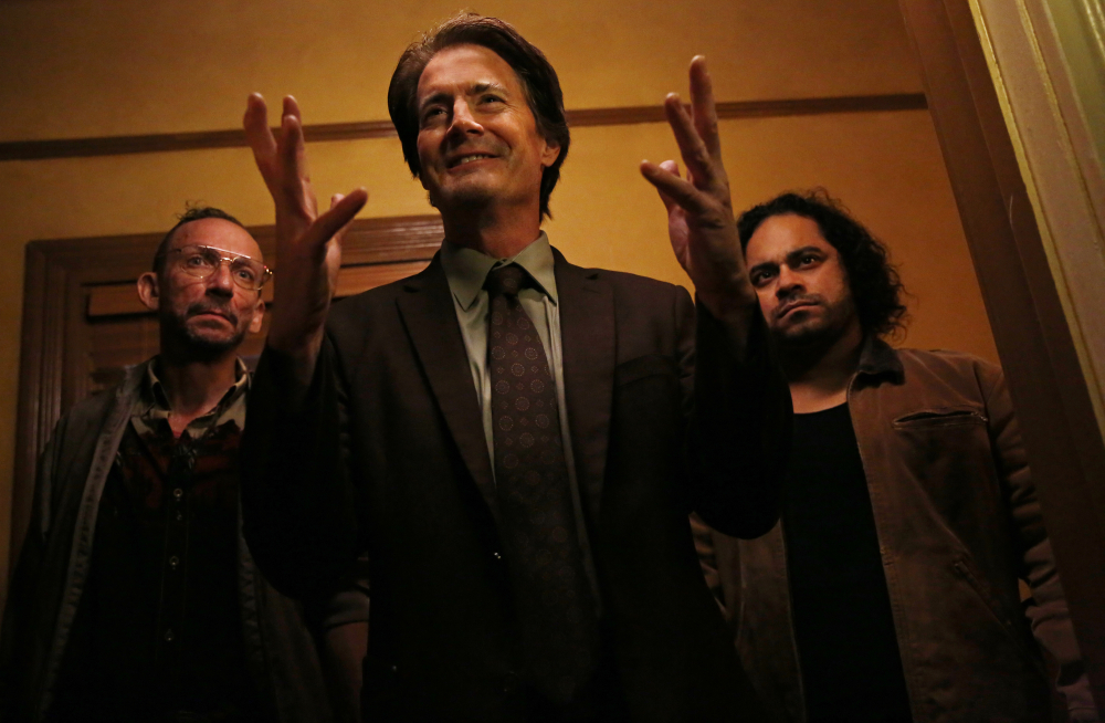 Still of Kyle MacLachlan, Ric Sarabia and Geo Corvera in Agents of S.H.I.E.L.D. (2013)