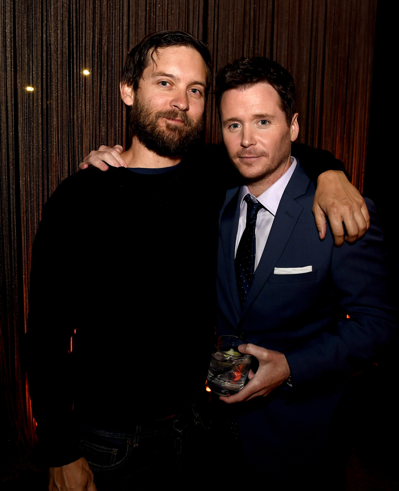 Tobey Maguire and Kevin Connolly at event of Entourage (2015)