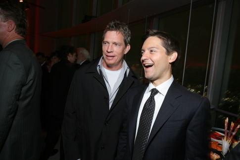 Tobey Maguire and Thomas Haden Church at event of Zmogus voras 3 (2007)