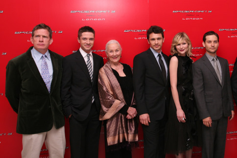 Kirsten Dunst, Tobey Maguire, Thomas Haden Church, James Franco, Topher Grace and Rosemary Harris at event of Zmogus voras 3 (2007)
