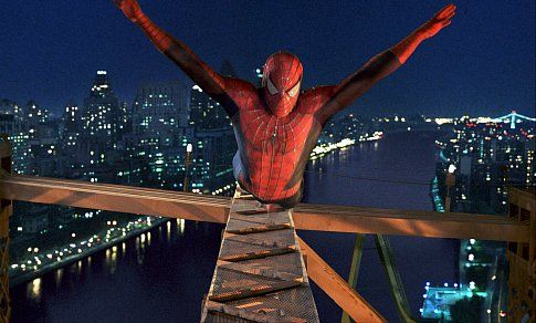 TOBEY MAGUIRE stars in the title role in Columbia Pictures' action adventure SPIDER-MAN.