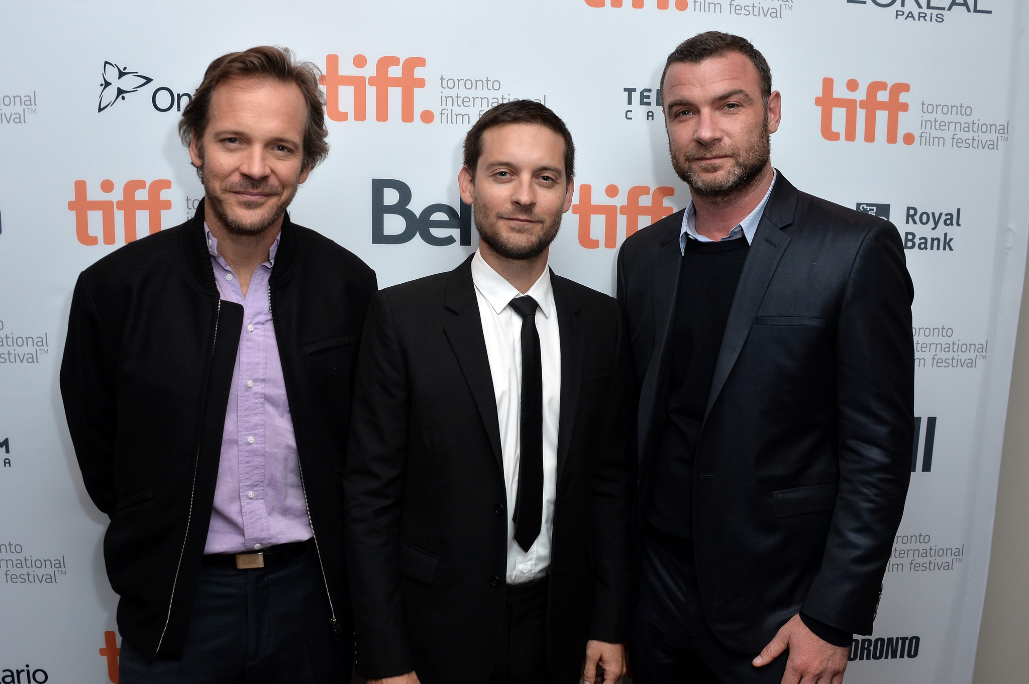 Liev Schreiber, Tobey Maguire and Peter Sarsgaard at event of Pawn Sacrifice (2014)