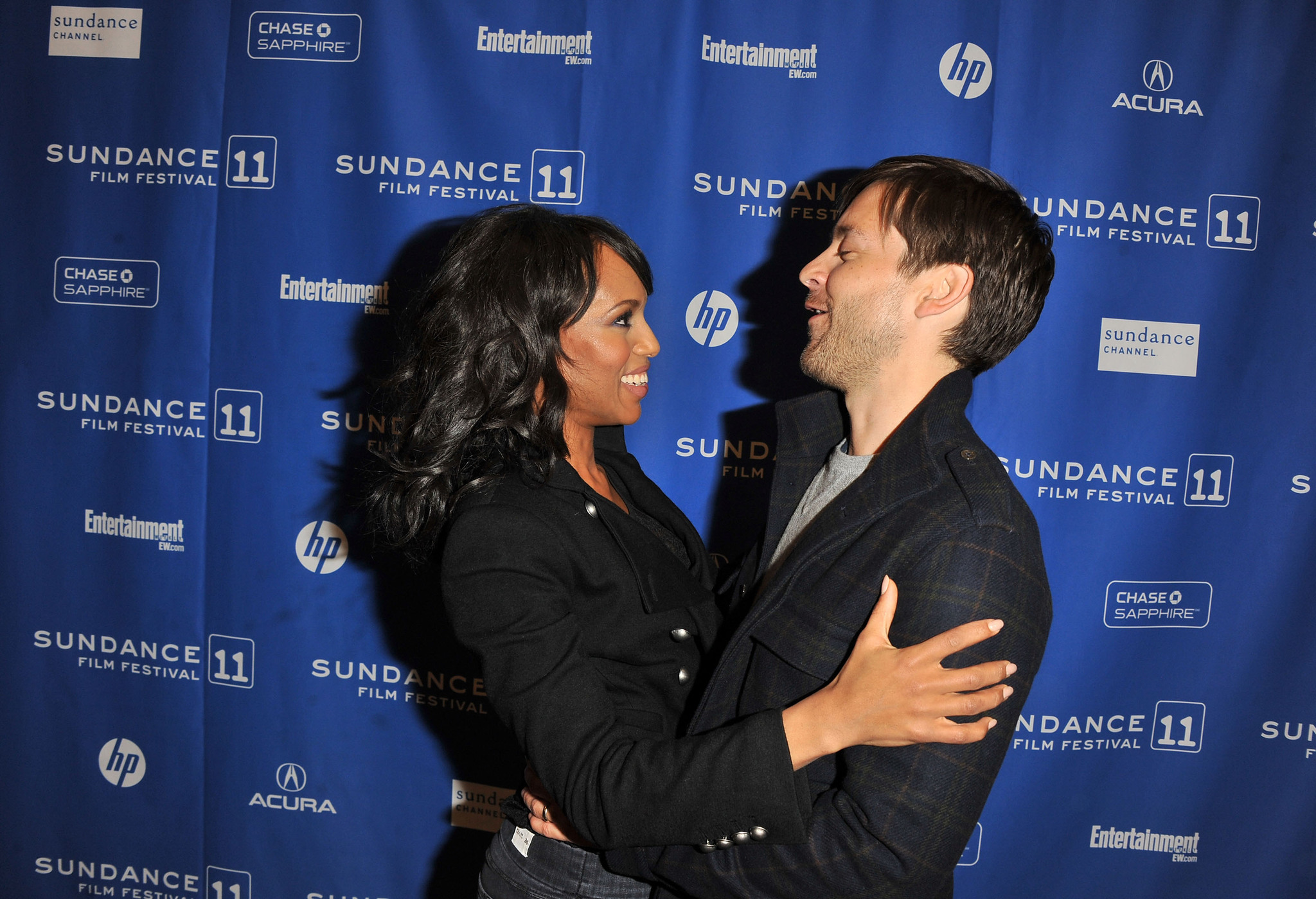 Tobey Maguire and Kerry Washington