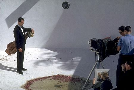 Dean Martin at home posing for a photo shoot, 1961.