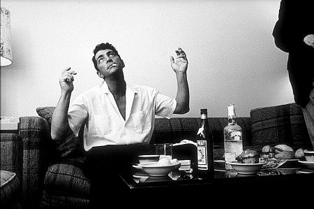 Dean Martin in his dressing room, 1961.