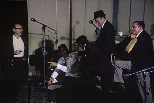 Sammy Cahn, Dean Martin, Sammy Davis Jr. and Frank Sinatra