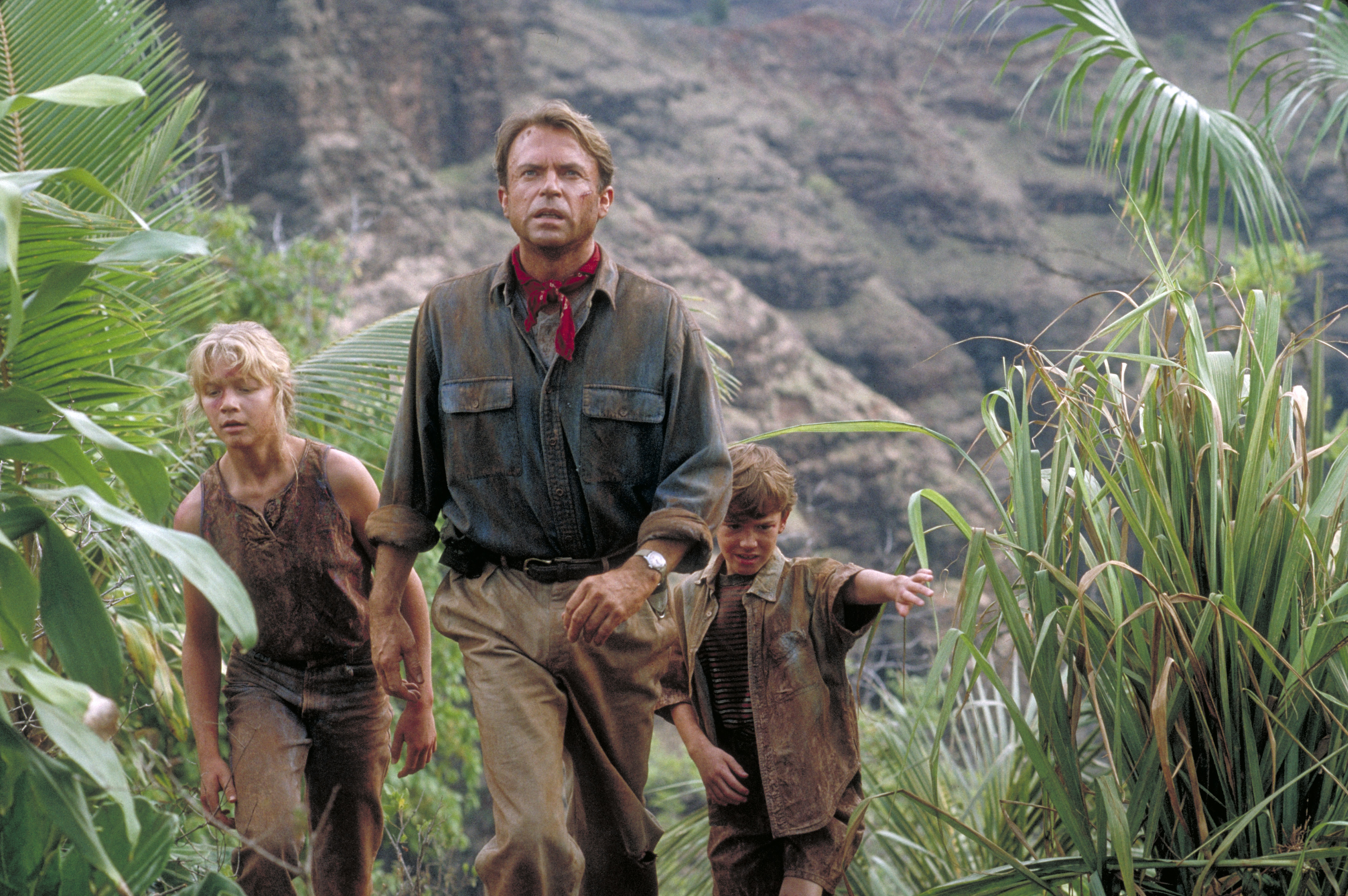 Still of Sam Neill, Ariana Richards and Joseph Mazzello in Juros periodo parkas (1993)