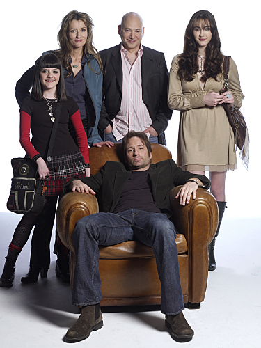 David Duchovny, Natascha McElhone, Evan Handler, Madeline Zima and Madeleine Martin in Nuodemingoji Kalifornija (2007)