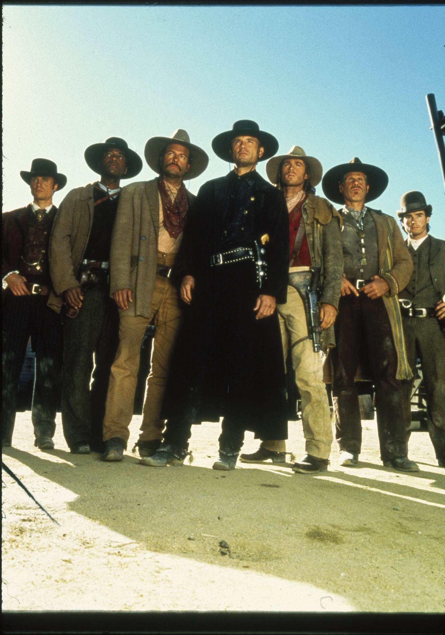 Still of Michael Biehn, Ron Perlman, Dale Midkiff, Eric Close, Andrew Kavovit, Anthony Starke and Rick Worthy in The Magnificent Seven (1998)