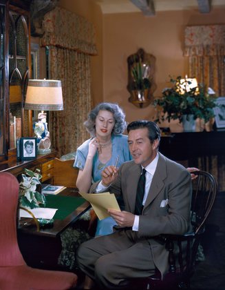 Ray Milland with wife Malvina Webber C. 1957 © 1978 Paul Hesse