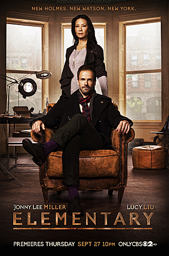 Jonny Lee Miller and Lucy Liu in Elementaru (2012)