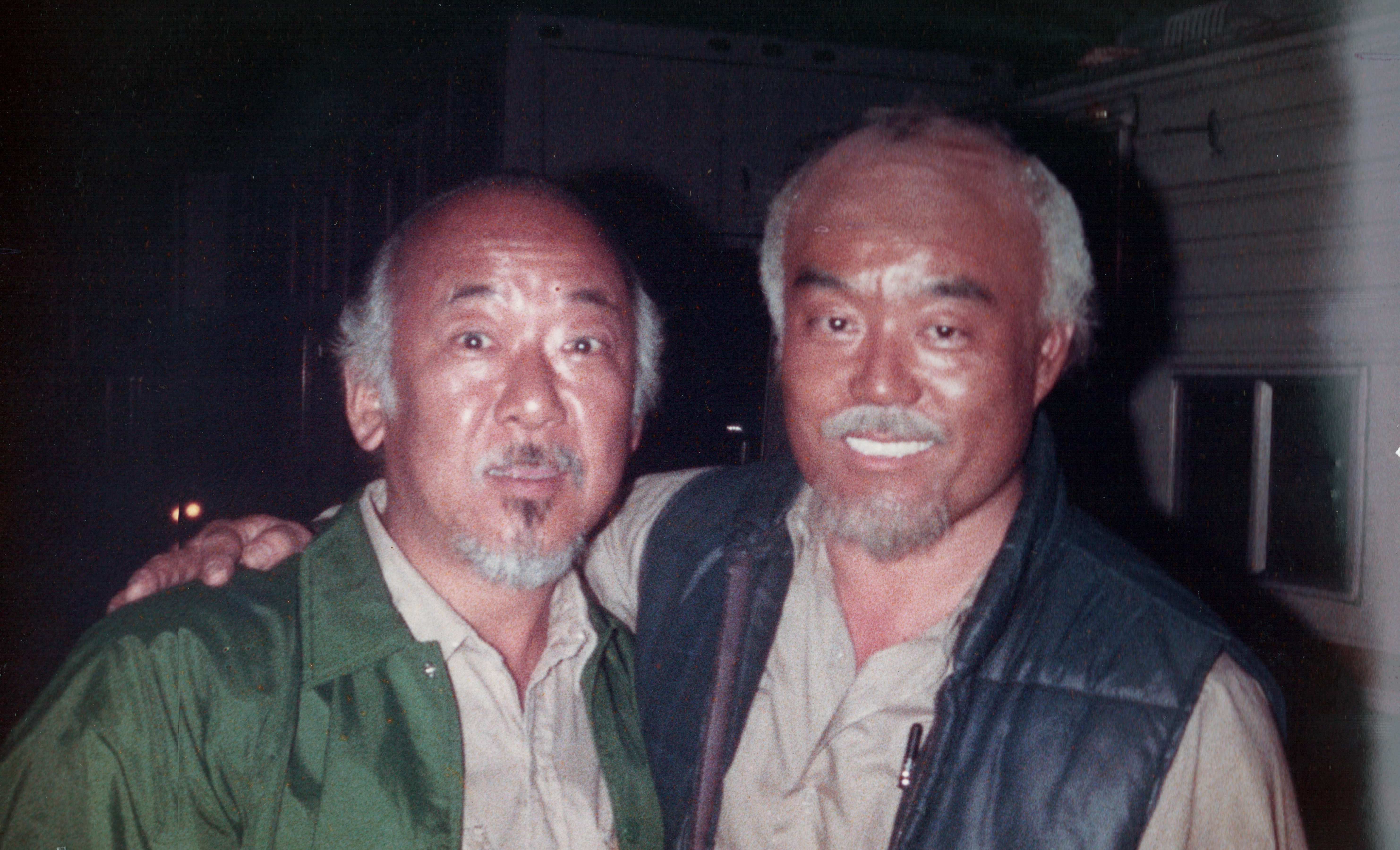 Still of Pat Morita and Fumio Demura in The Real Miyagi (2015)