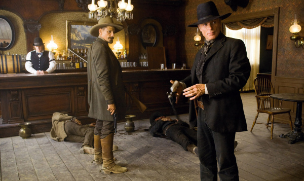 Still of Ed Harris, Viggo Mortensen and Erik J. Bockemeier in Appaloosa (2008)