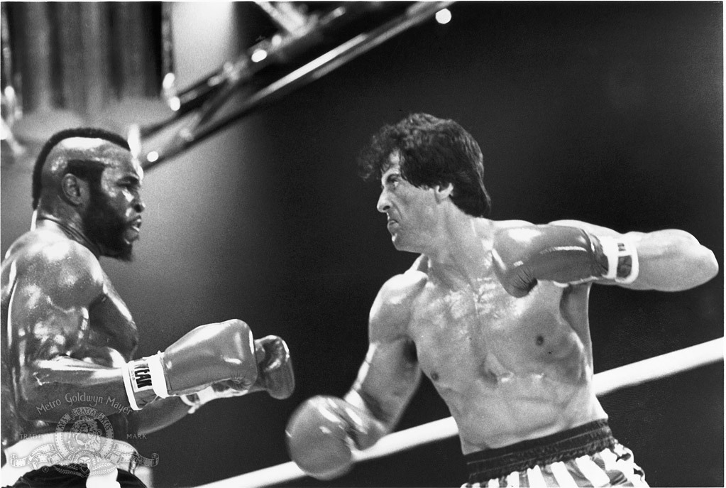 Sylvester Stallone and Mr. T in Rocky III (1982)