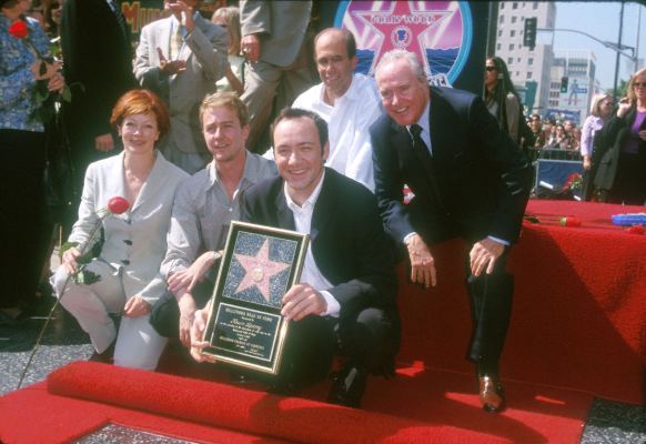 Kevin Spacey, Jack Lemmon, Edward Norton, Frances Fisher and Jeffrey Katzenberg