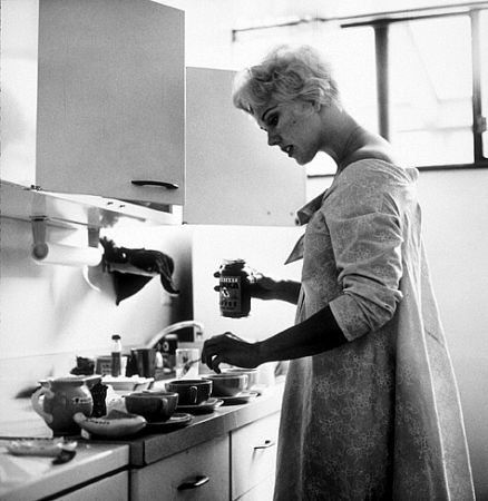 Kim Novak at home in Los Angeles, CA, 1956.