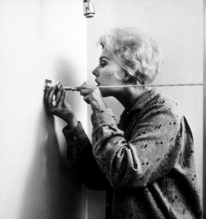Kim Novak in the shower at her home in Los Angeles, CA, 1956.