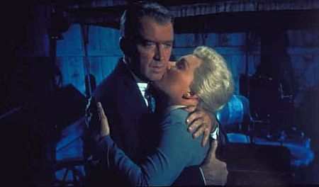 Jimmy Stewart and Kim Novak star