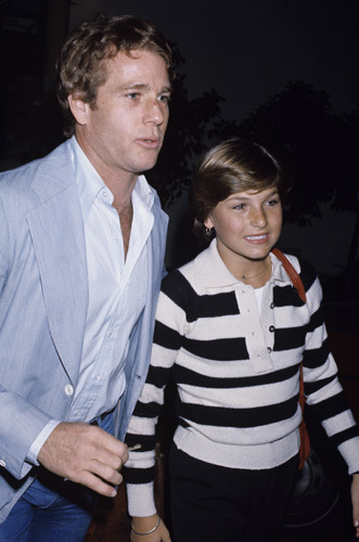 Ryan O'Neal and daughter Tatum circa 1970s