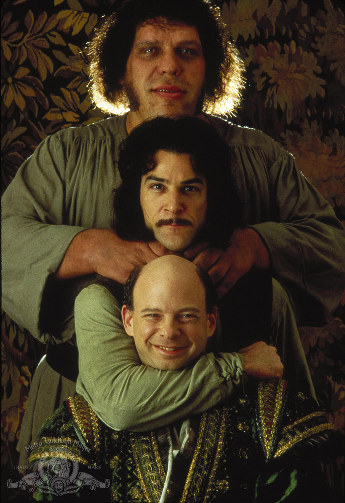 Still of André the Giant, Mandy Patinkin and Wallace Shawn in The Princess Bride (1987)