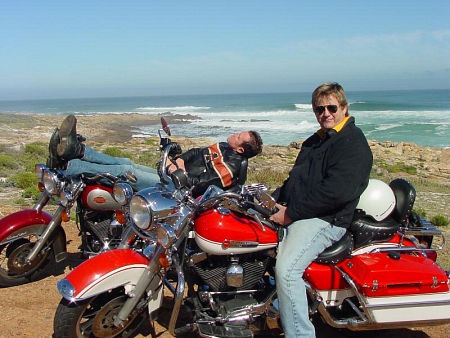 L-R Robert Patrick and Stephen Bridgewater on HBO'S PAVEMENT project in Capetown, South Africa.