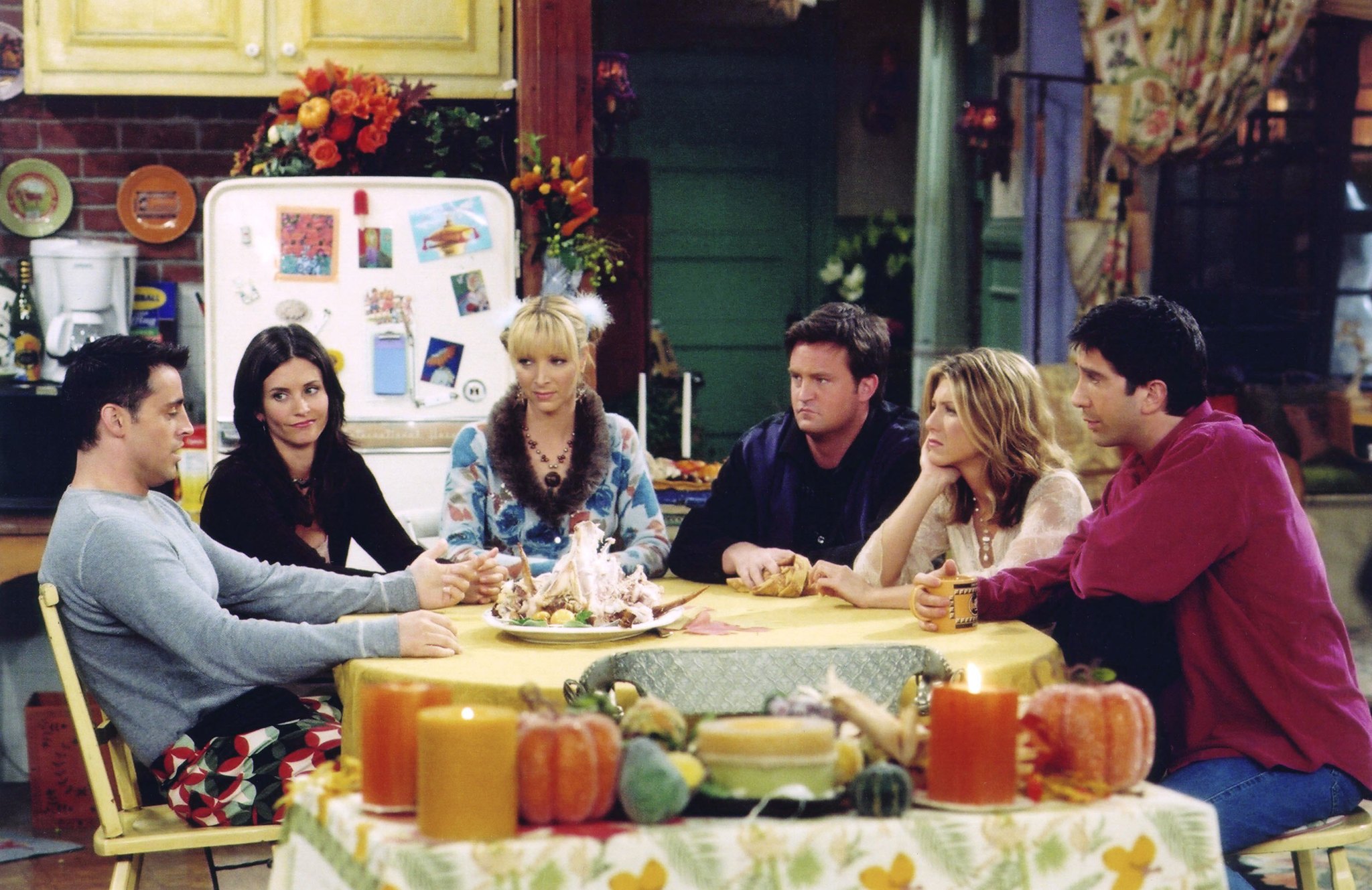 Still of Jennifer Aniston, Courteney Cox, Lisa Kudrow, Matt LeBlanc, Matthew Perry and David Schwimmer in Draugai (1994)