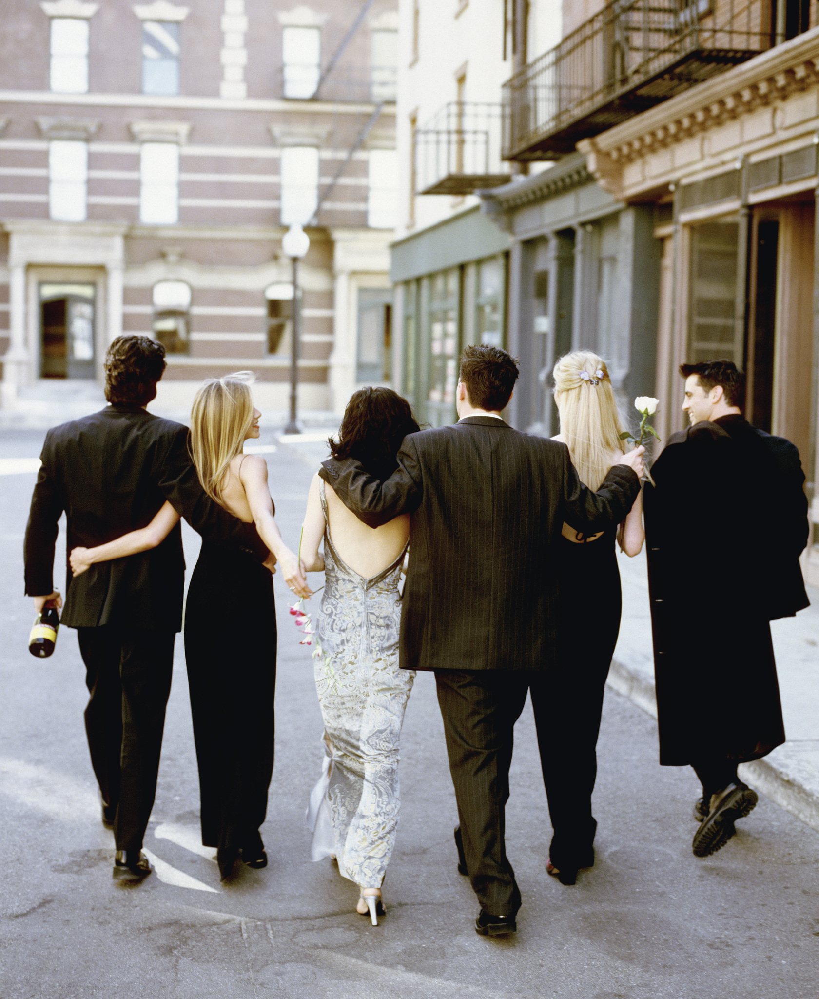 Still of Jennifer Aniston, Courteney Cox, Lisa Kudrow, Matt LeBlanc, Matthew Perry and David Schwimmer in Draugai (1994)