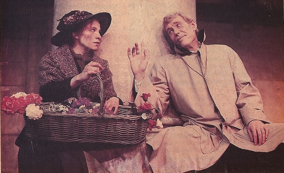 amanda plummer as eliza and peter o'toole as higgins in pygmalion on broadway