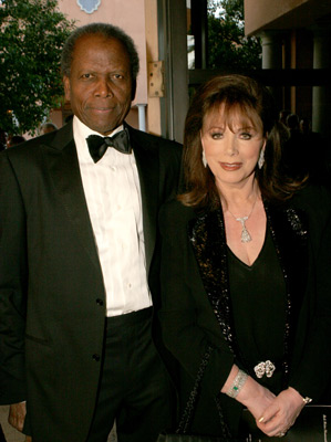 Sidney Poitier and Jackie Collins