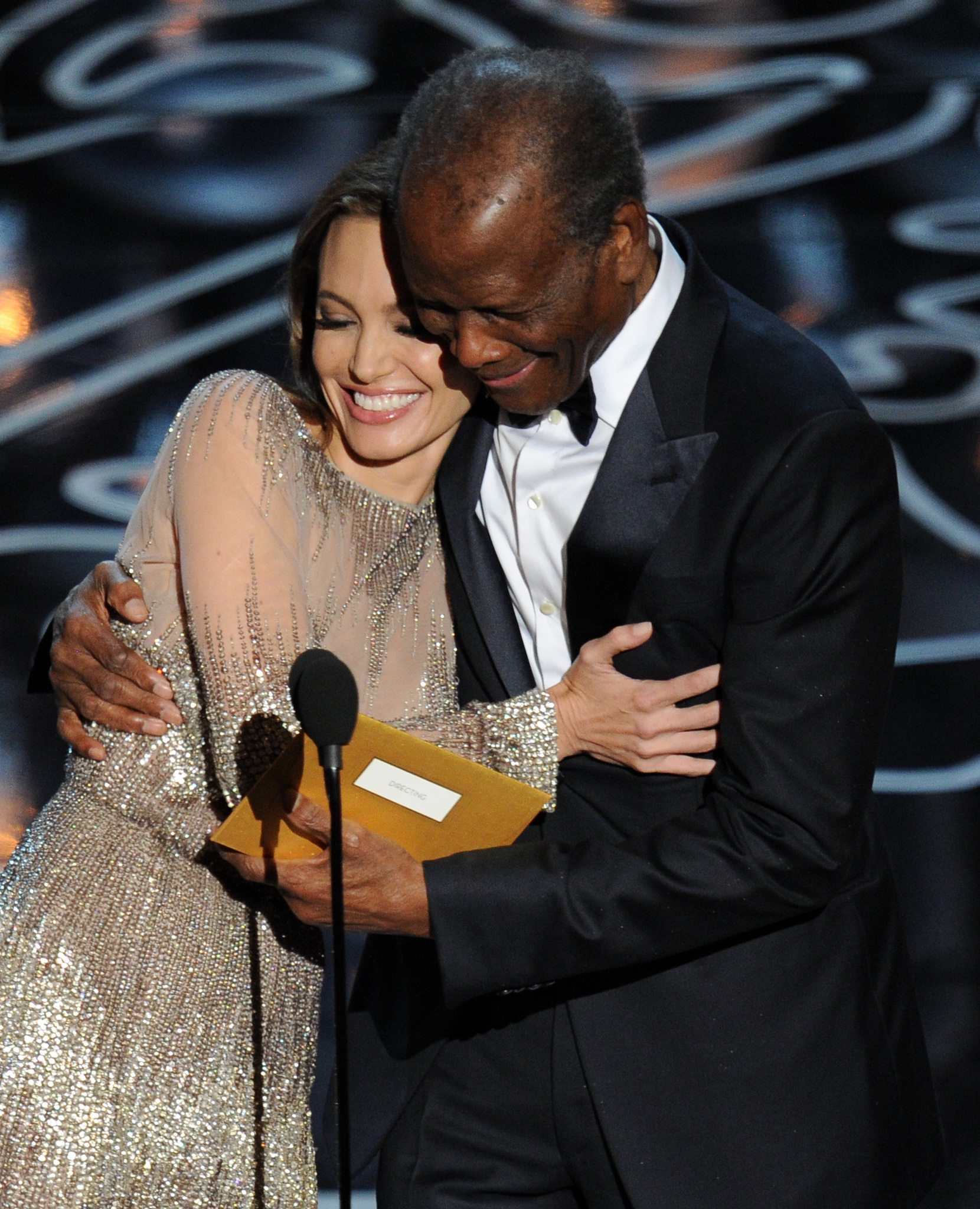 Angelina Jolie and Sidney Poitier at event of The Oscars (2014)