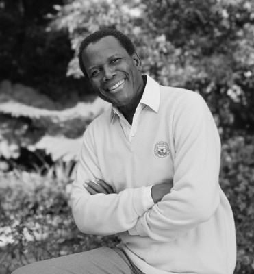 Sidney Poitier at his home in Beverly Hills, CA