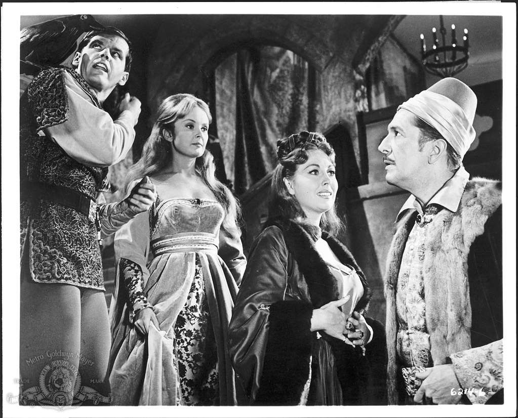 Still of Jack Nicholson, Vincent Price, Hazel Court and Olive Sturgess in The Raven (1963)