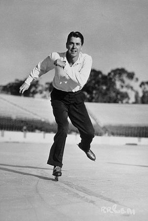Ronald Reagan ice skating C. 1942
