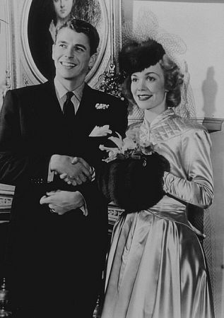 Ronald Reagan and first wife Jane Wyman on their wedding day January 26, 1940